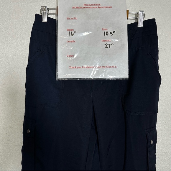 Anthropologie Navy Track Pants - Picture 6 of 6